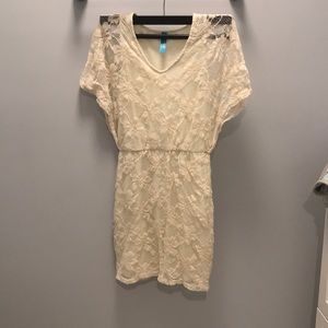 Small lace cream dress.